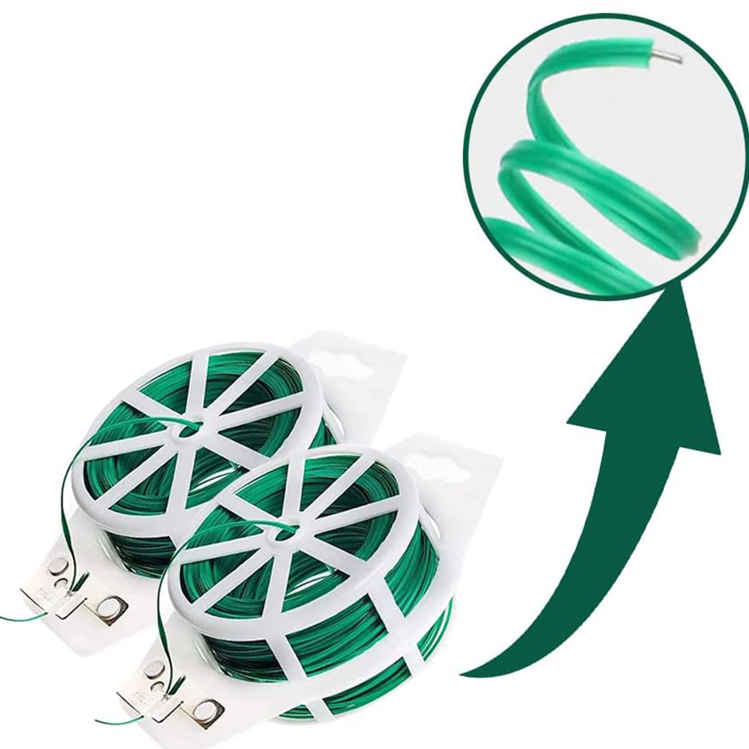 Garden Wire, Sturdy Plant Ties for Support, Garden Ties with Cutter for Tomatoes Vines, Plant Wire Tie Wire for Indoor, Outdoor, Home and Office Use (50 Mtr) Garden Wire, Sturdy Plant Ties for Support, Garden Ties with Cutter for Tomatoes Vines, Plant Wire Tie Wire for Indoor, Outdoor, Home and Office Use (50 Mtr)